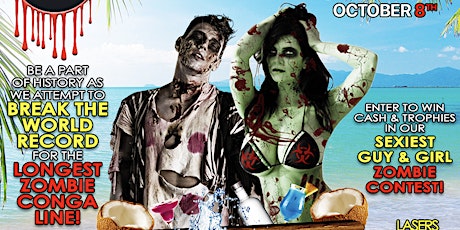 Zombie Beach Party  w/ DJ T-QUEST, laser light dance party and more