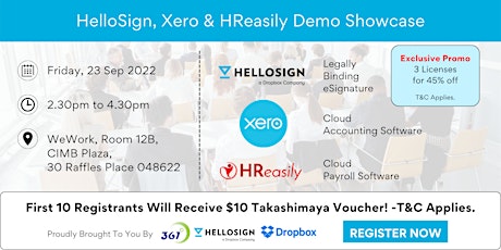 Live Demo Showcase - HelloSign, Xero & HReasily