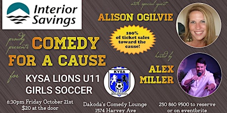 Comedy for a Cause for KYSA Girls Soccer presented by Interior Savings