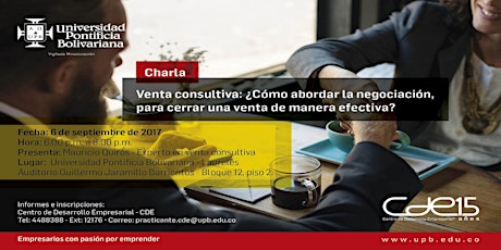 Imagen principal de Charla Venta consultiva: ¿Cómo abordar la negociación, para cerrar una venta de manera efectiva?