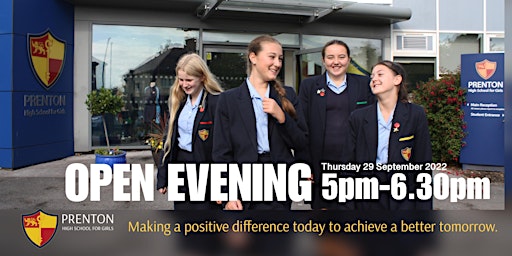 OPEN EVENING 2022   (5pm -6.30pm)