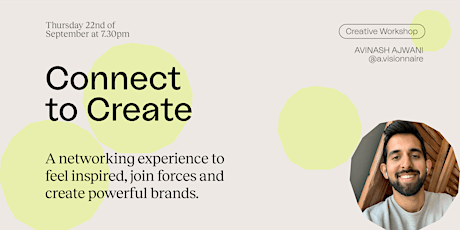 Connect To Create Workshop: Feel inspired and create powerful brands! ⚡