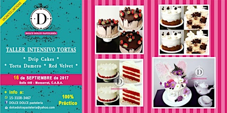 Imagen principal de TALLER DE TORTAS - DRIP CAKE, TORTA RED VELVET y TORTA DAMERO