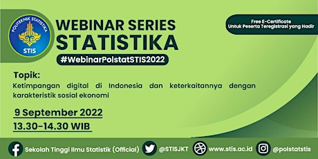 Primaire afbeelding van Webinar Statistika 2022 #2 | Ketimpangan Digital di Indonesia