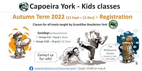 Capoeira York Kids classes * Autumn Term 2022 - REGISTRATION *  primärbild
