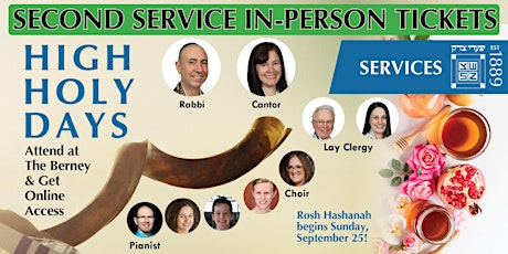SECOND SERVICE (In-Person) | High Holy Days 5783 / 2022
