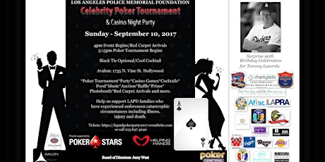 LAPMF Celebrity Poker Tournament & Casino Night Party