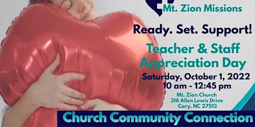 Church, Community, Connections:  Teacher & Staff Appreciation Day