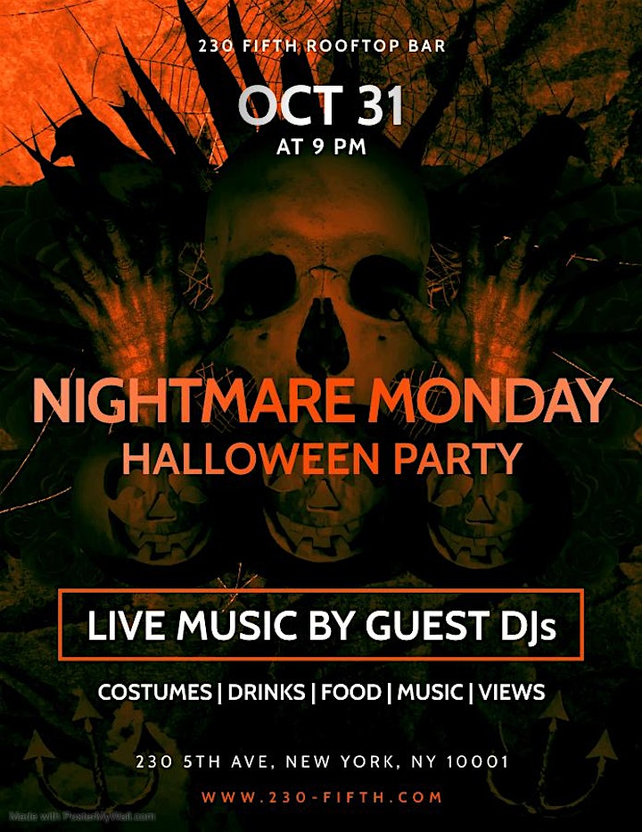 Nightmare Monday Halloween Party @230 Fifth Rooftop image