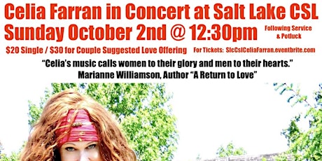 Salt Lake City CSL Concert with Celia Farran