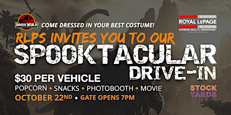 Spooktacular Drive-in 2022 - Halloween Screening Jurrasic World: Dominion