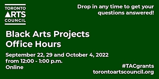2022 Black Arts Projects Program Office Hours