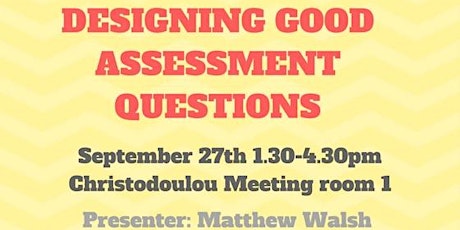 Designing Good Assessment Questions workshop primary image