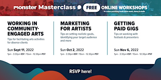 #MonsterMasterclass - Artist Entrepreneurship Workshops