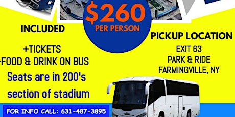 The Booking Ace Tailgating Bus Trip to MetLife Stadium - Eagles vs Giants