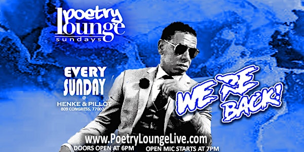 Poetry Lounge - We're Back, Weekly!