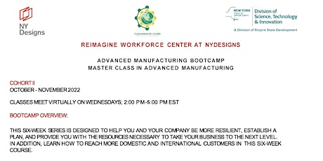 Reimagine Workforce Center - Advanced Manufacturing Bootcamp Masterclass primary image