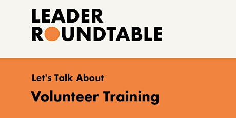 Training your Volunteers