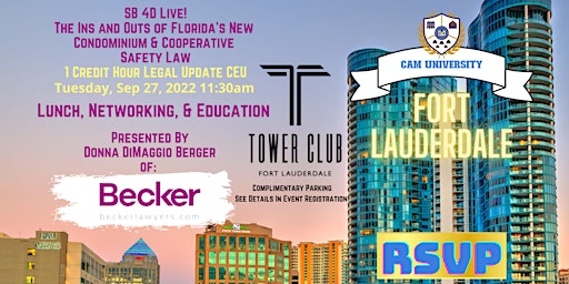 Broward CAM U:  SB 4D Live! Florida's New Condo and Cooperative Safety Law
