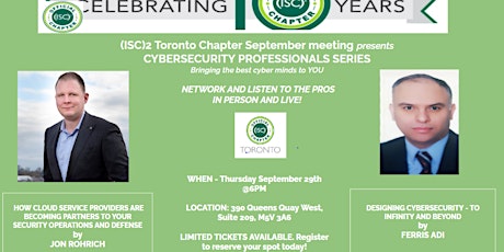 (ISC)² Toronto Chapter: September 2022 Monthly Meeting