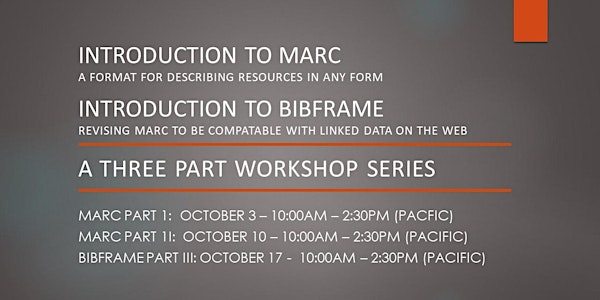 Introduction to MARC & BIBFRAME