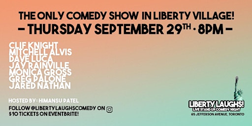 Liberty Laughs Comedy - September 29th, 2022