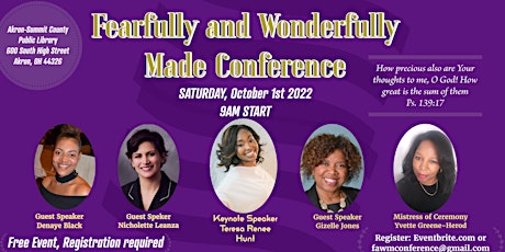 Fearfully and Wonderfully Made- Womens Conference