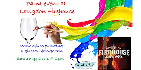 Wineglass painting at Langdon Firehouse!