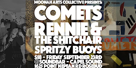 Image principale de Comets, Rennie, Spritzy Buoys at Soundbar September 23