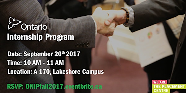 Ontario Internship Program - Info Session