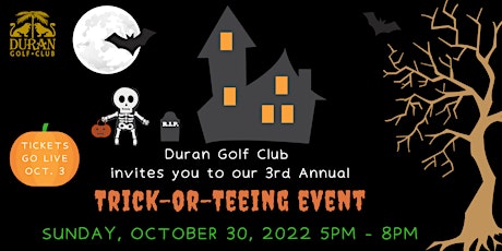 Duran Golf Club 3rd Annual Trick or Tee Halloween Event 2022