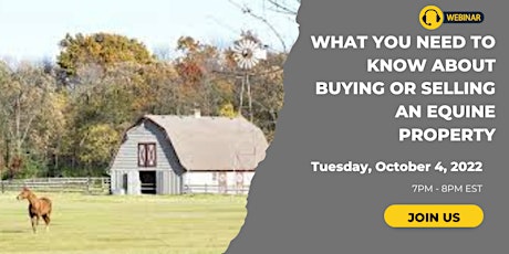 What you need to know about Buying or Selling an Equine Property