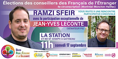 Rencontre participative à Gatineau avec le sénateur Jean-Yves Leconte primary image