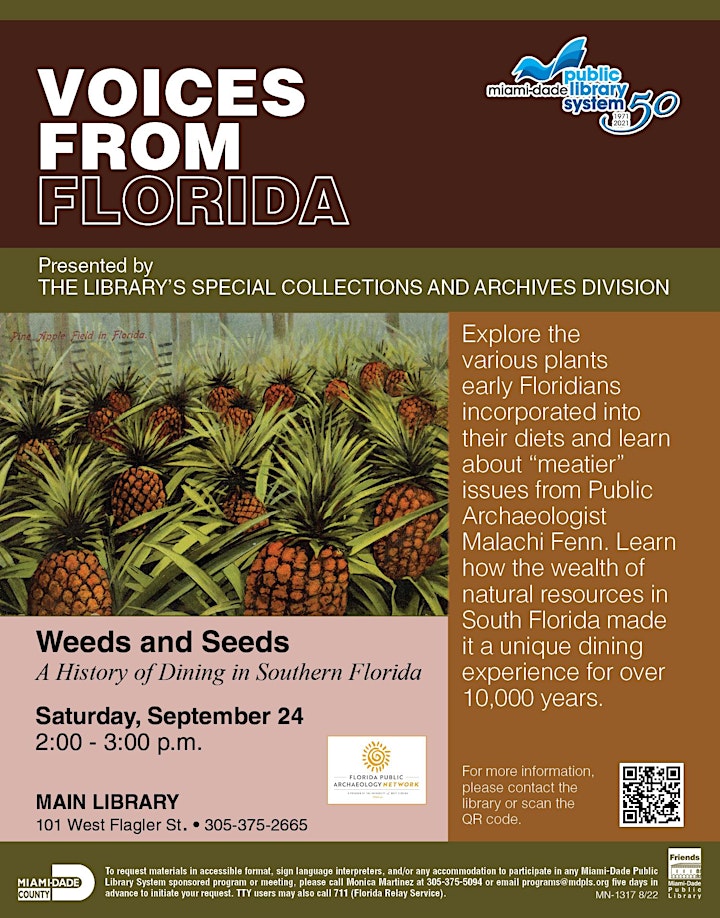Voices from Florida: Weeds and Seeds - A History of Dining in South Florida image