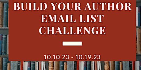 Build Your Author Email List Challenge - Virtual