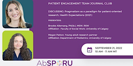 AbSPORU Patient Engagement Journal Club