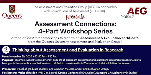 Thinking about Assessment and Evaluation in Research