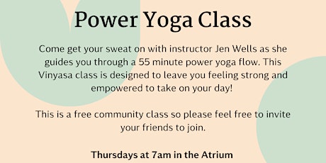 Power Yoga Community Class