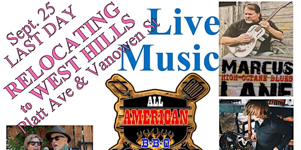 Sat Free Live Music @ All American BBQ Voted BEST Ribs & Tri-Tip in Valley