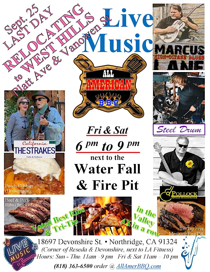 Sat Free Live Music @ All American BBQ Voted BEST Ribs & Tri-Tip in Valley image