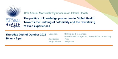 12th Annual Maastricht Symposium on  Global Health