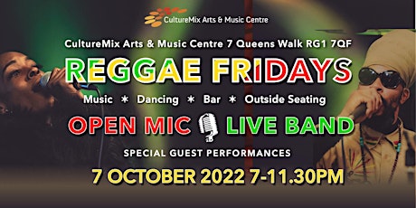 Reggae Fridays with Reading Reggae Collective - Open Mic Night