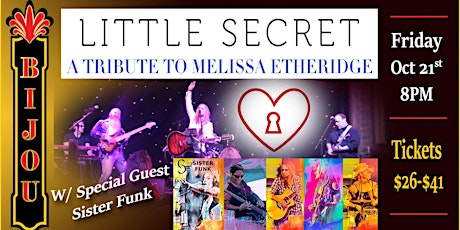 MELISSA ETHERIDGE Tribute - Little Secret, w/ special guest Sister Funk