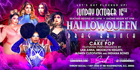 Hallow-QUEEN Drag Brunch at THRōW Social Washington D.C. Halloween Event!