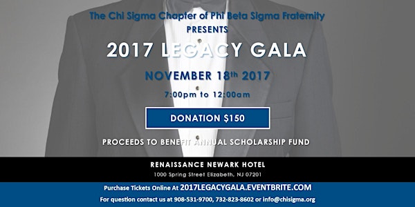 Chi Sigma, Northern NJ Graduate Chapter of Phi Beta Sigma Legacy Gala 2017