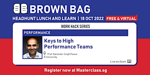 Brown Bag: Keys to High Performance Teams (Virtual)