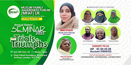 Muslim Family Awareness Forum  Annual Sisters' Seminar