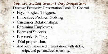 Persuasive Presentation Symposium