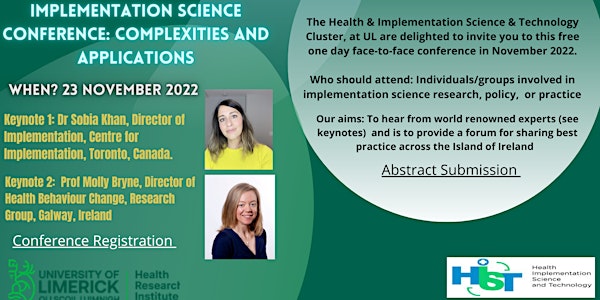 Implementation Science: Complexities  and Applications Conference