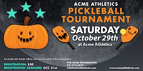 Acme Athletics October Pickleball Tournament